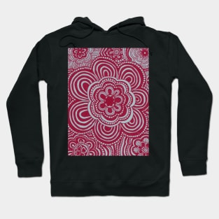 Red Cinnamon Floral Snowflakes Hoodie